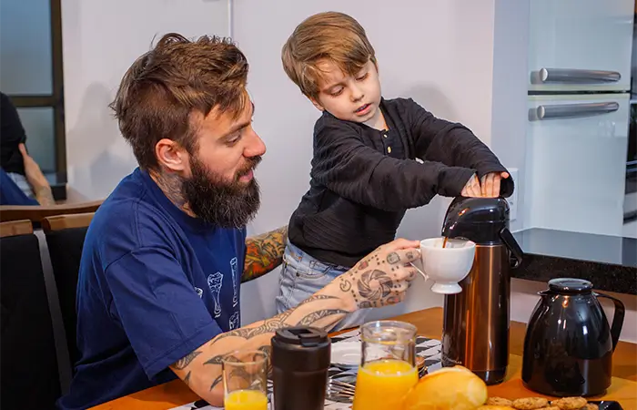 Café da manhã no dia dos pais
