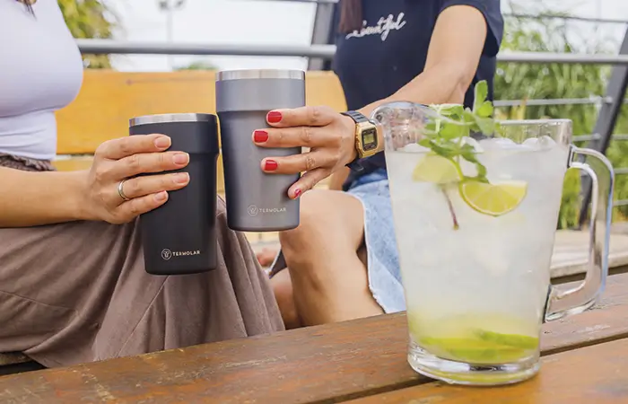 receita de mojito em copo térmico