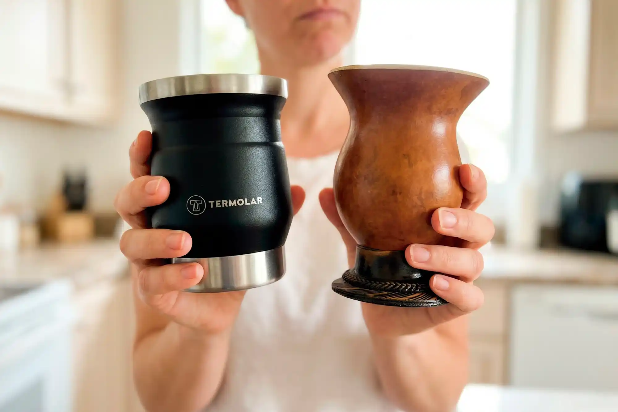 cuia de inox ou porongo